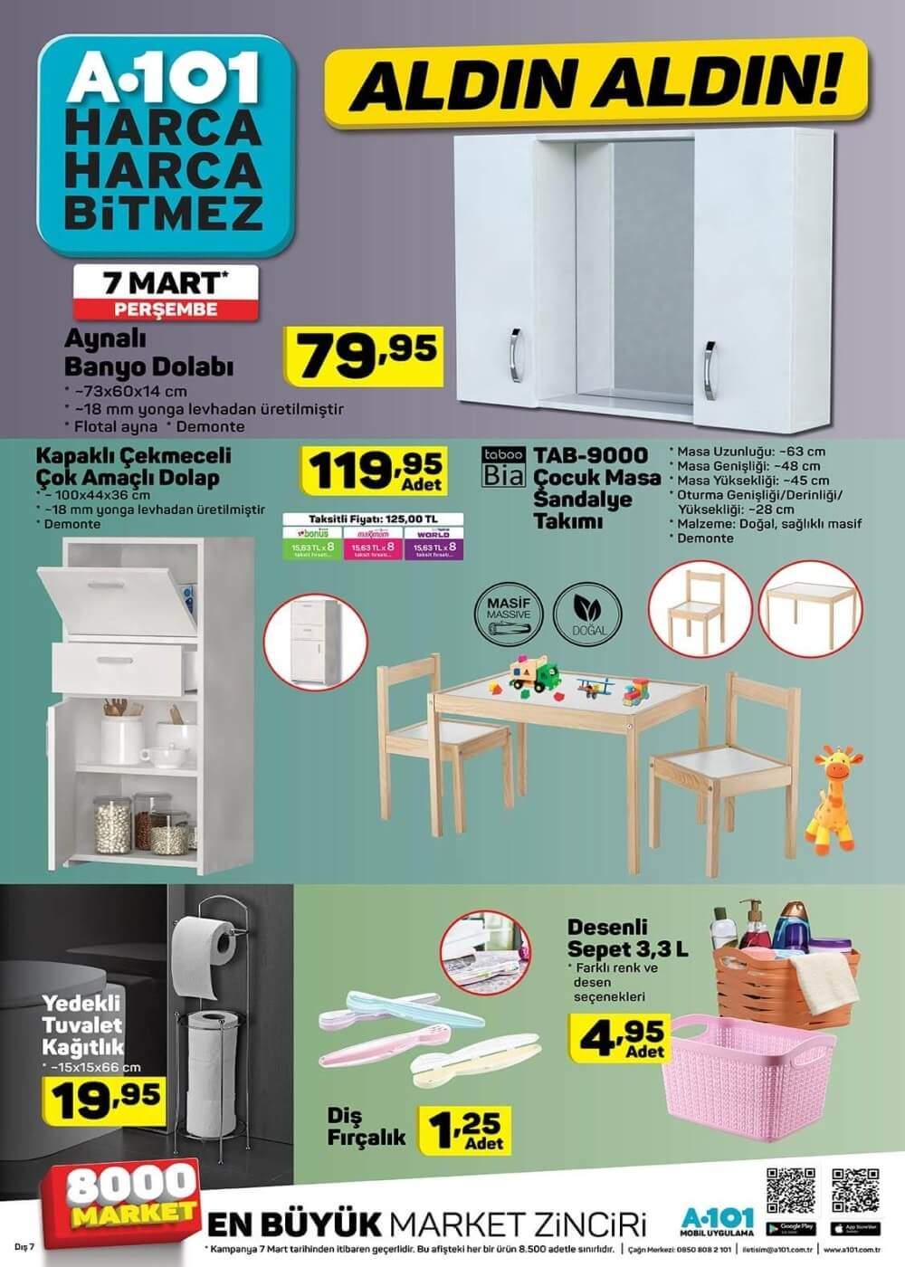 7 mart 2019 a101 aktüel ürünler