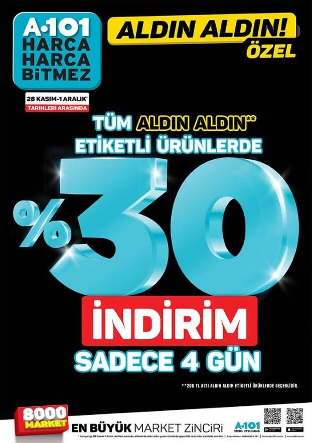 a101 aldın aldın 28 kasım 2019