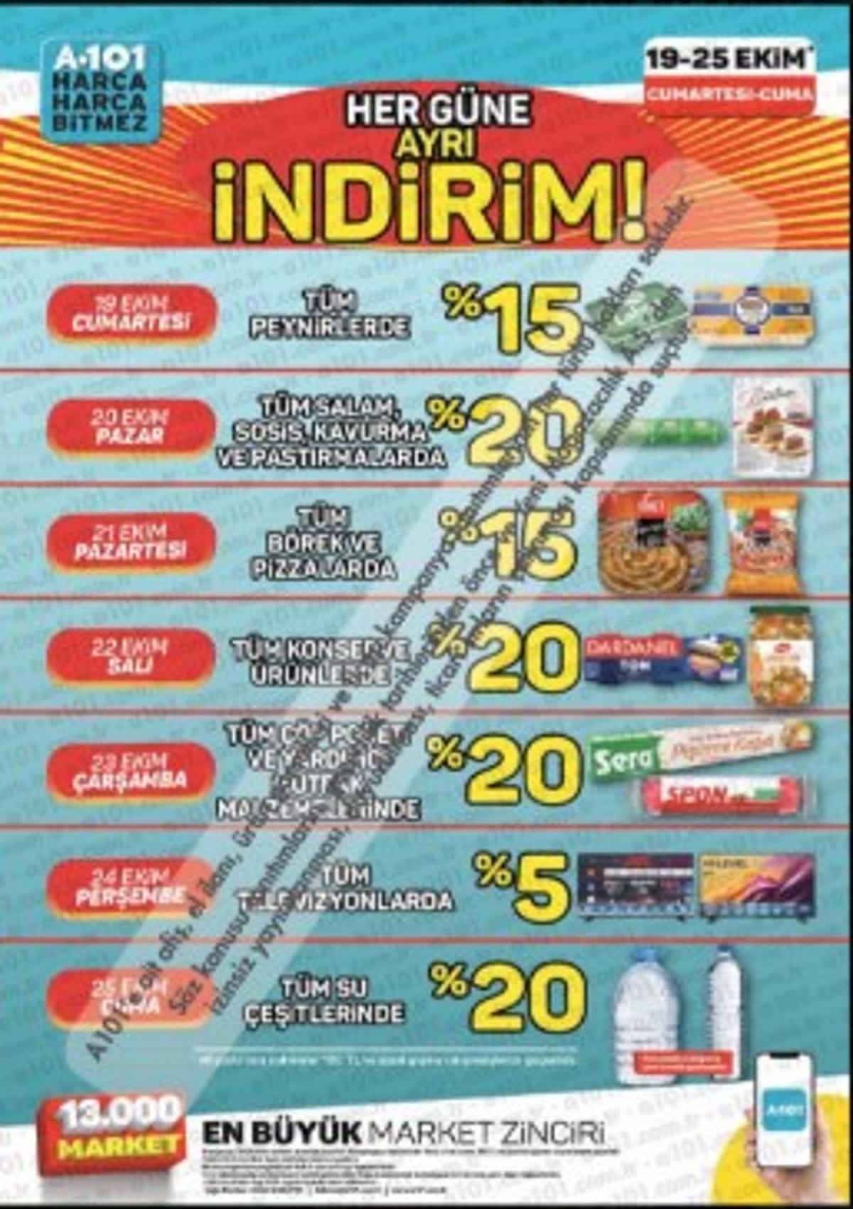 19 ekim A101 haftanın yıldızları