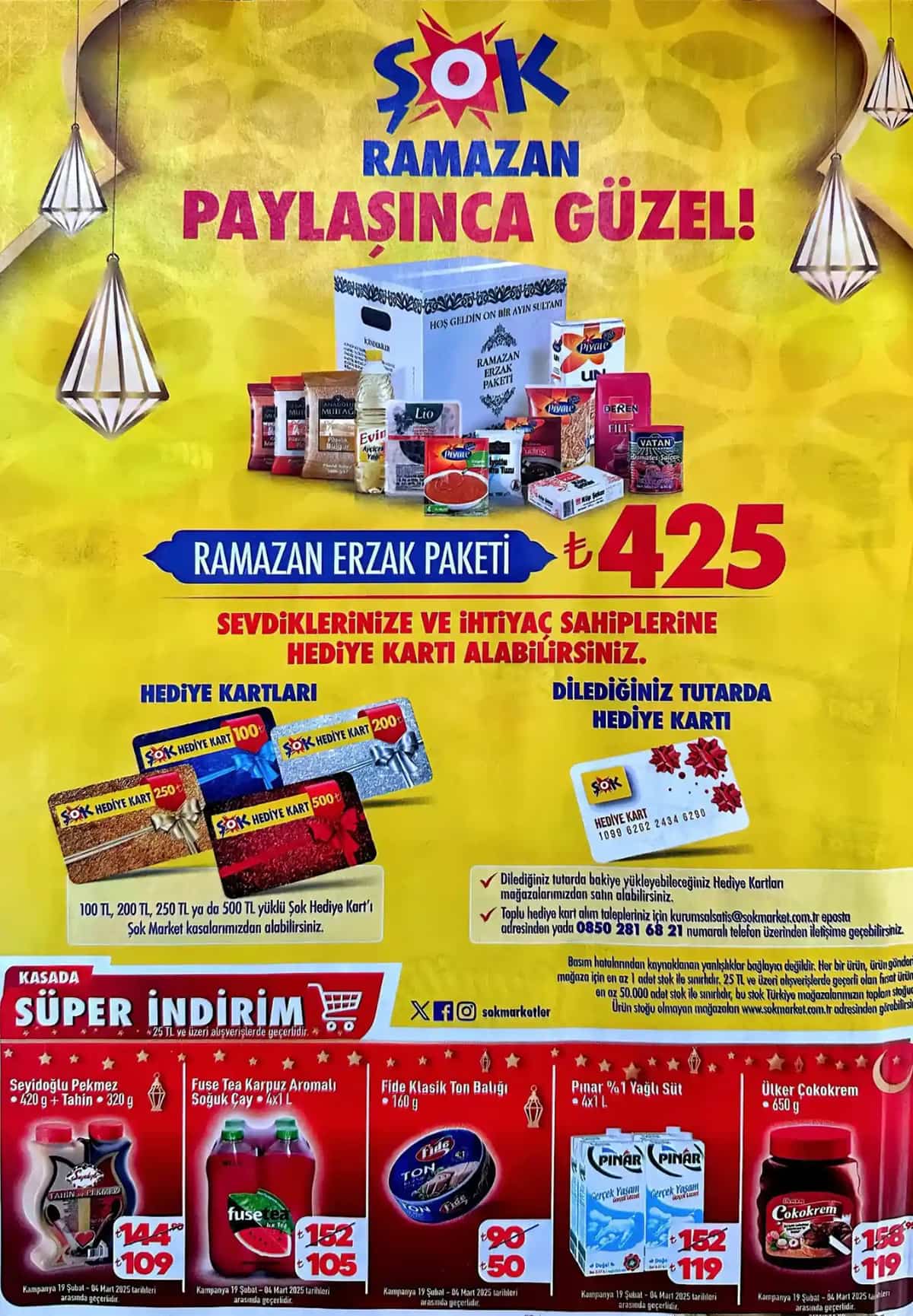 Sok ramazan erzak paketi 2025