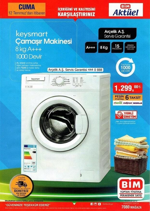 bim çamaşır makinesi 2019